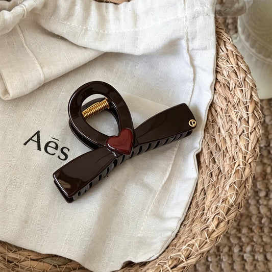 C廠【X148】韓國醋酸愛心抓夾女2026年新款高級感後腦勺盤髮鯊魚夾子髮夾髮飾
26.04-4