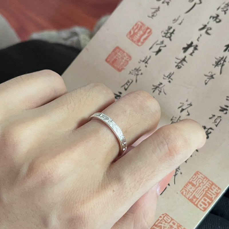 F廠【DQ8437R】999足銀新中式國風花朵戒指女輕奢小眾做舊疊戴純銀食指戒潮 25.03-4