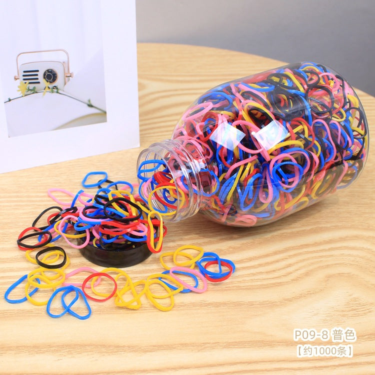 D廠【P09】超值1000條裝兒童一次性皮筋小圈不傷髮寶寶膠圈強拉不斷女童頭繩 24.03-1「D廠-單筆結帳需滿,NT$600出貨(不含運費)」