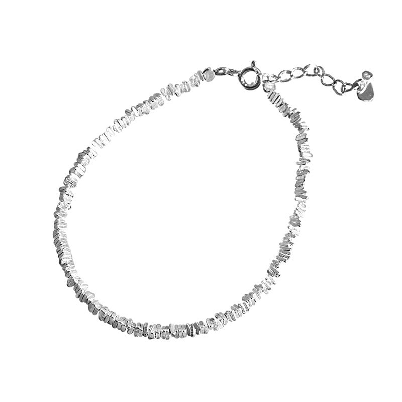 E廠【YC5045SL】S925純銀個性碎銀子手鍊女輕奢精緻高級感顯白百搭 24.02-3