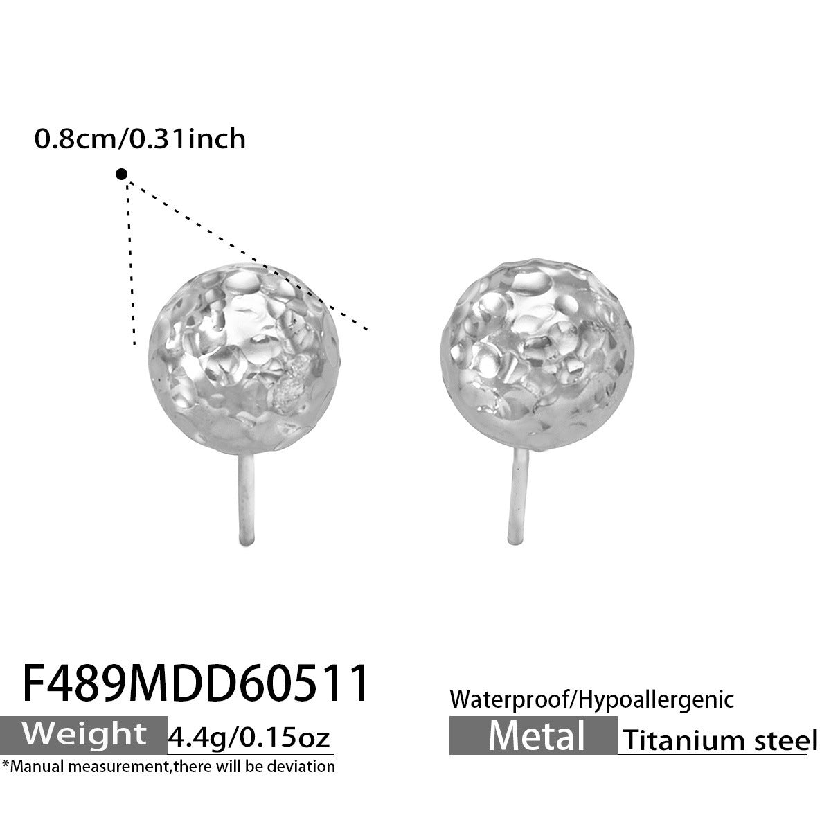 B廠【F489】marka法式不鏽鋼錫紙圓球小金球耳環小姐耳飾ins飾品鍍18k金百搭
26.05-3