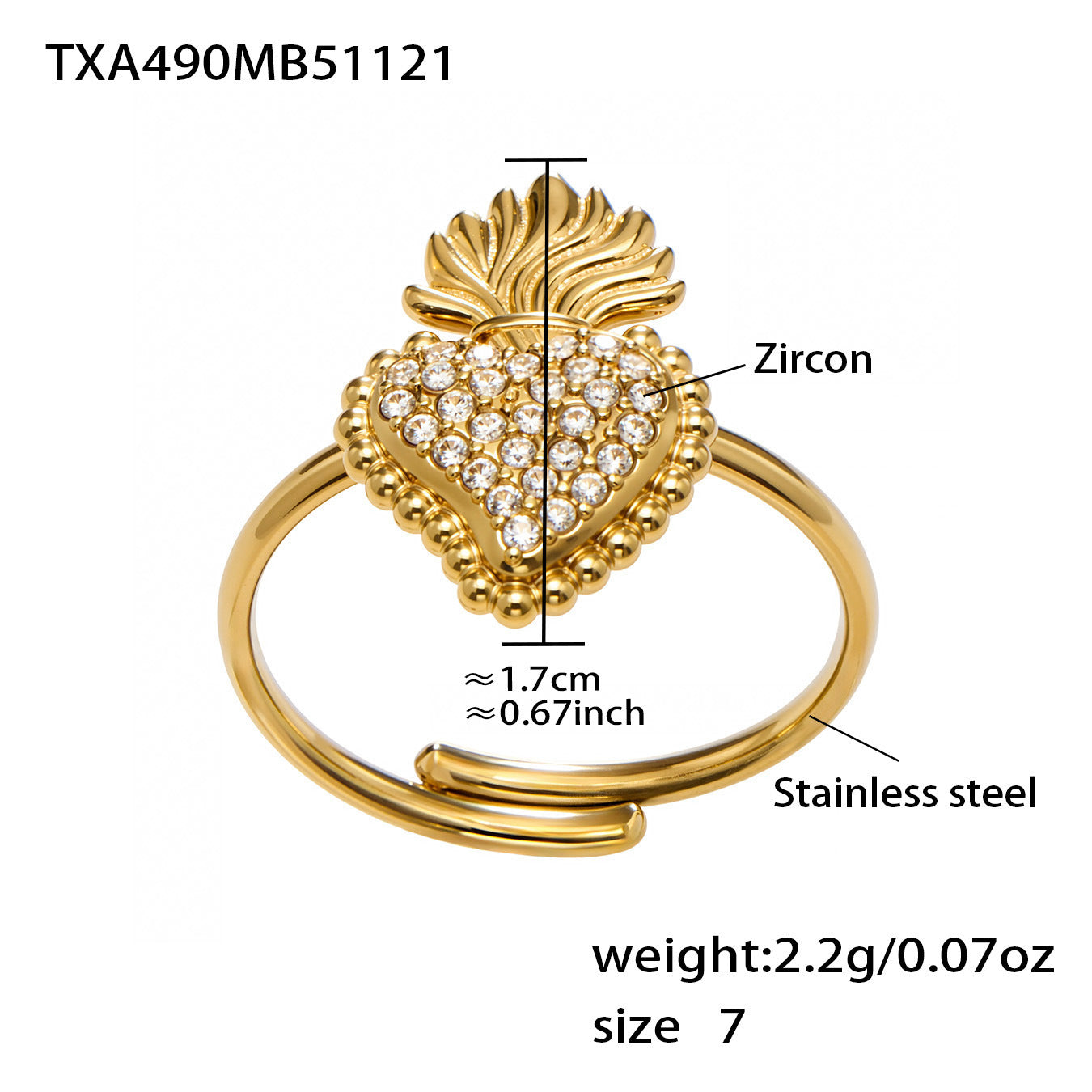 B廠【TXP490】5A鋯石愛心皇冠吊墜項鍊耳環手鍊戒指組不銹鋼鍍18k真金
25.11-4