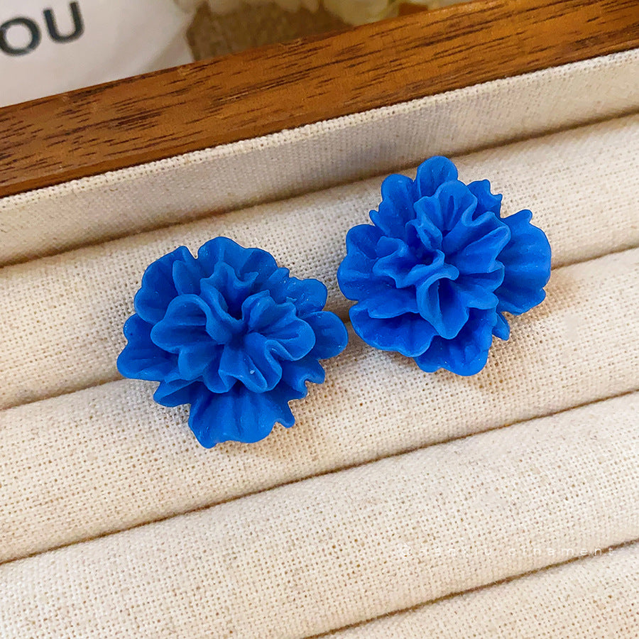 A廠【HE26323】許我耀眼趙思露同款925銀針樹脂花朵耳環小清新耳環小眾設計感耳飾女
 25.10-3