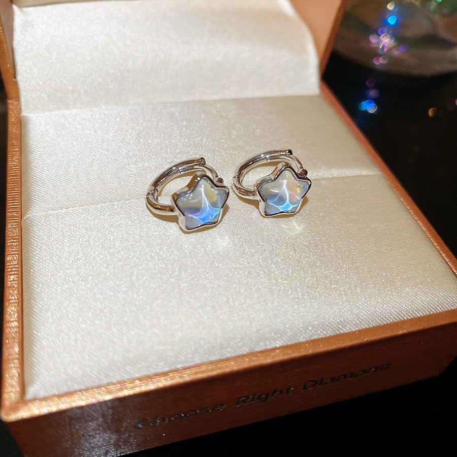 A廠【HE26238】法式樹脂星星耳環2025新款清新甜美耳環輕奢高級感耳飾設計感小眾 25.05-3