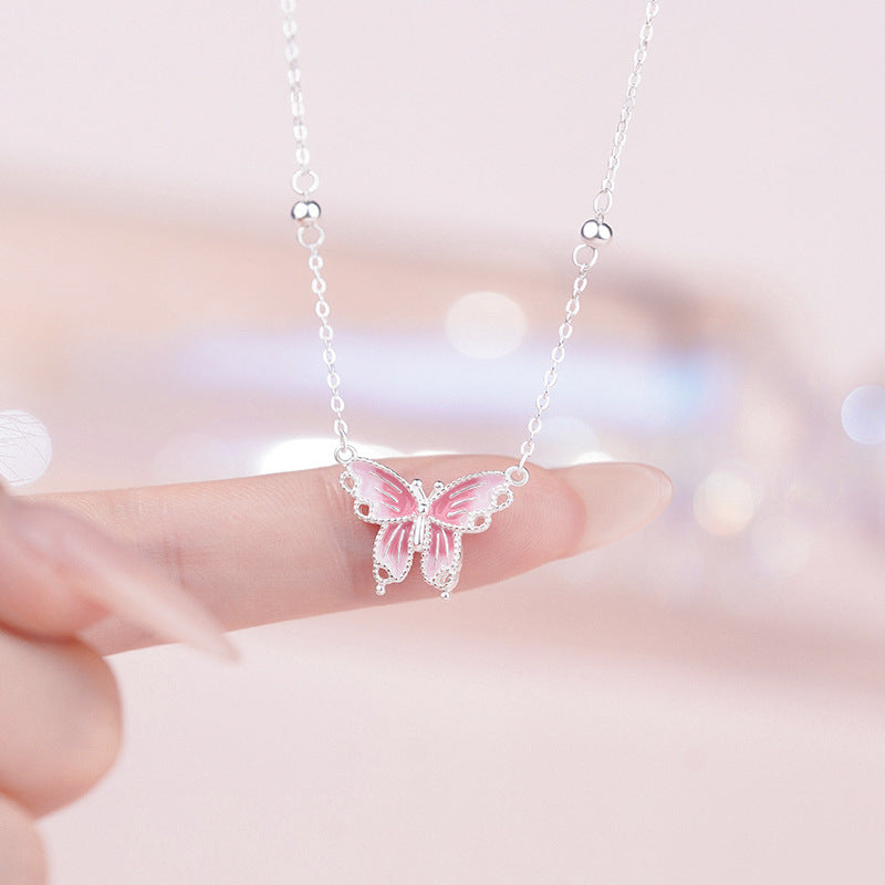 E廠【YC2162N】S999足銀蝴蝶項鍊甜美風百搭氣質小眾韓風少女心鎖骨鏈
25.10-5