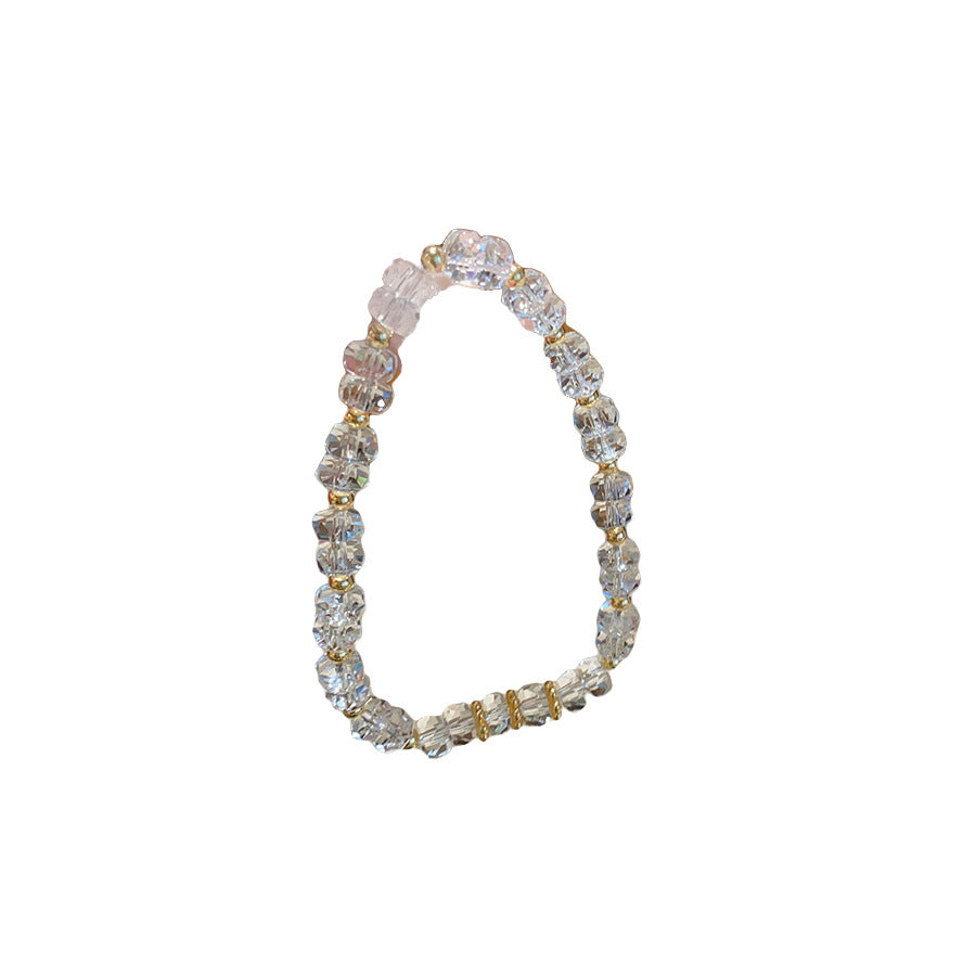 A廠【HB4031】不規則切面水晶串珠手鍊女夏日小眾設計氣質手串獨特絕美百搭手飾 25.06-1