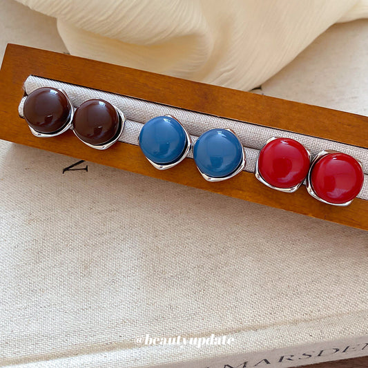 A廠【WE4214】925銀針菱形圓形時尚簡約耳環小清新秋冬新款耳環小眾設計感個性耳環
 25.09-1