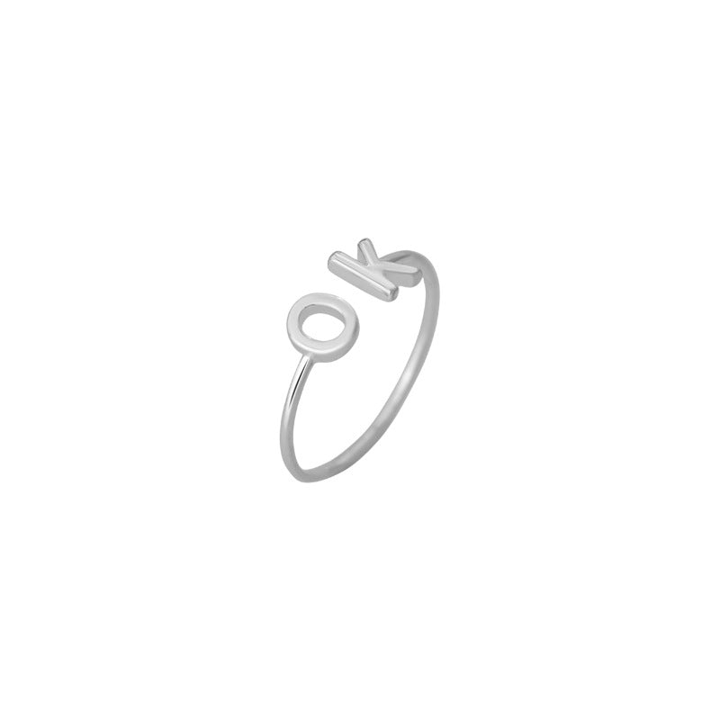 E廠【YC5209R】S925純銀ok戒指高級感簡約冷淡風個性百搭潮流小眾手飾 25.05-1