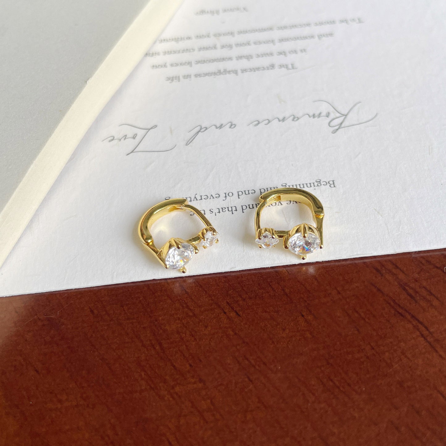 F廠【DQ10080E】韓系小巧精緻鋯石耳扣女S925純銀簡約清冷感閃鑽百搭耳環耳飾 25.04-4