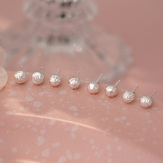 E廠【YC2403E】S925純銀車花多邊形耳環簡約幾何新款多款式氣質小眾耳飾 25.04-4