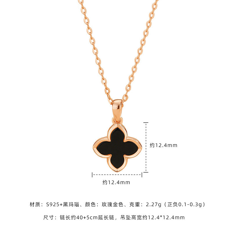 F廠【DQ2216N】原始設計四葉草合集幸運四葉草項鍊女五花瑪瑙手鍊高級感耳飾
25.08-5
