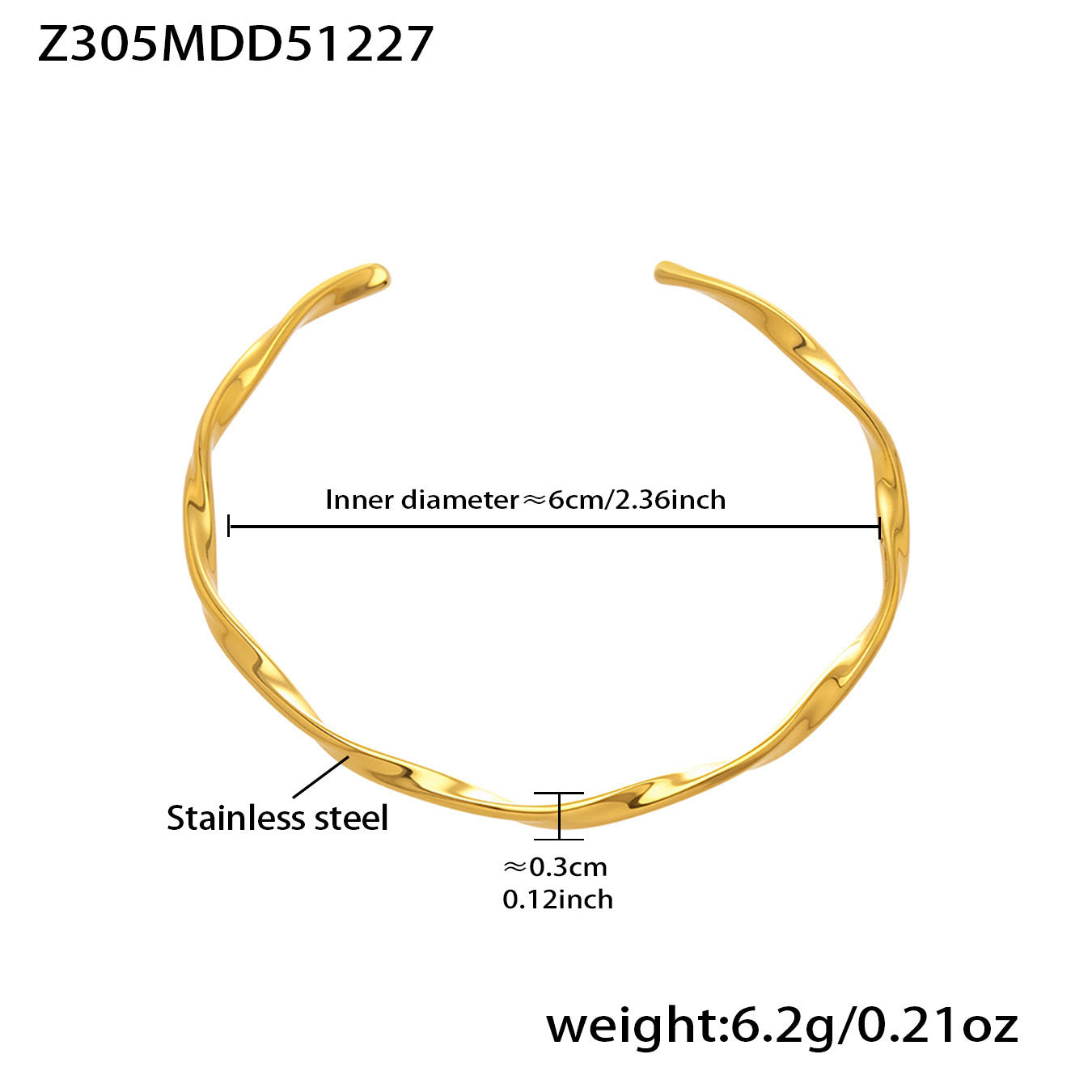 B廠【Z159】跨境熱銷不鏽鋼竹節開口手鐲組合歐美ins個性小眾設計高質感手環
26.01-1