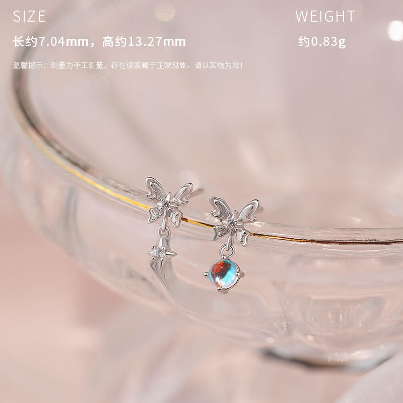 E廠【YC2389N】原創S999足銀星蝶倚夢系列兩件組首飾高級感清透鎖骨鏈 25.05-5