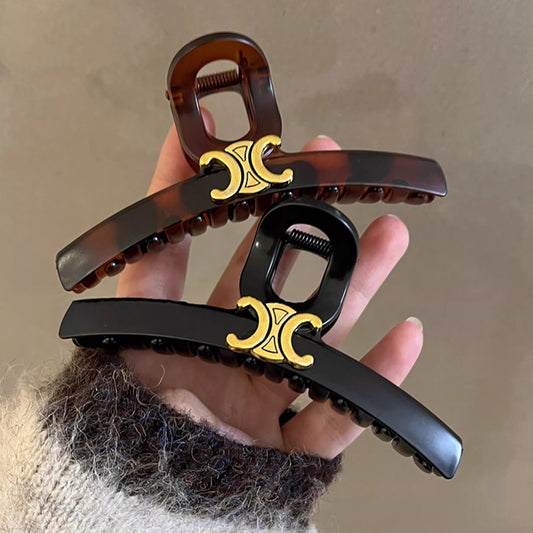 C廠【Y1014】磨砂質感後腦勺盤髮抓夾女大號髮量多高級感鯊魚夾氣質髮夾子頭飾
26.01-1