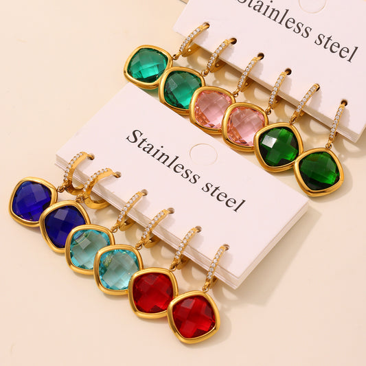 B廠【TXF274】透亮超閃進口捷克玻璃滿鑽耳環不銹鋼材質保色高級女士珠寶 25.06-2