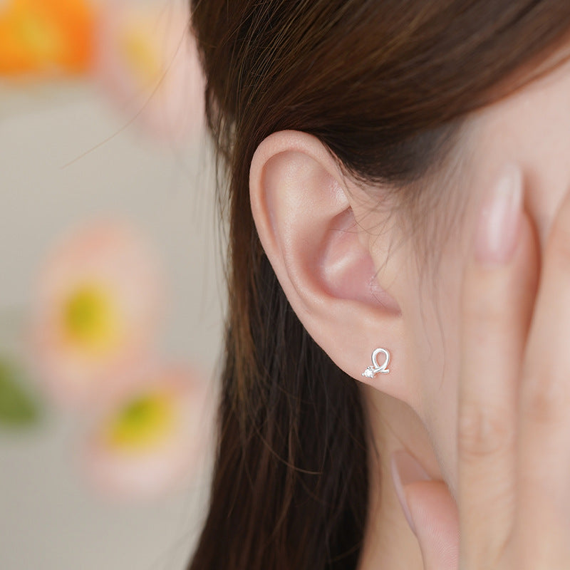 E廠【YC5979E】S999足銀可愛鋯石交叉耳環女氣質甜美文藝法式少女養耳洞耳飾
25.10-5