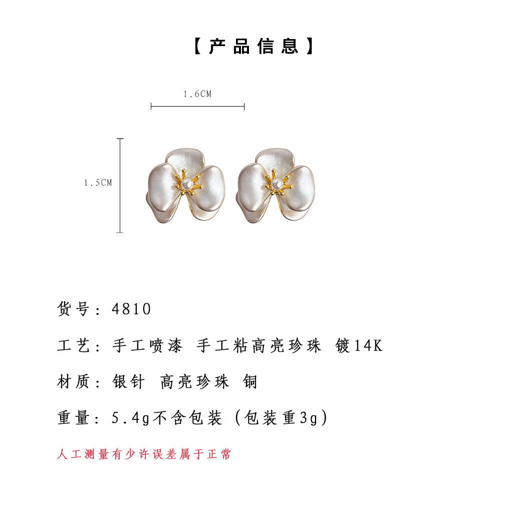C廠【4810】立體蝴蝶蘭花朵鍍14K新款耳環女時尚通勤優雅氣質2024ins耳飾 24.09-2
