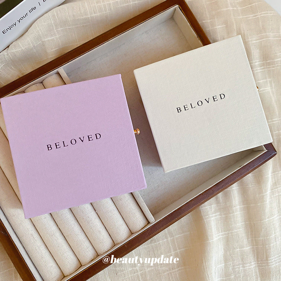 【不含飾品】【AQ365】飾品首飾盒韓繫紋理感包裝戒指盒項鍊珠寶首飾收納盒