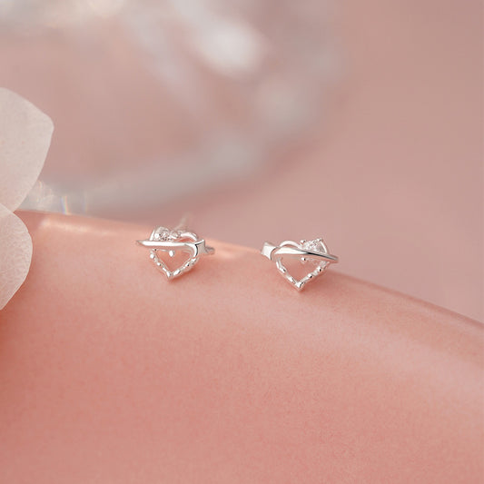 E廠【YC3823E】S999足銀輕奢愛心耳環女仙氣高級甜美小眾可愛精緻耳飾 25.06-3