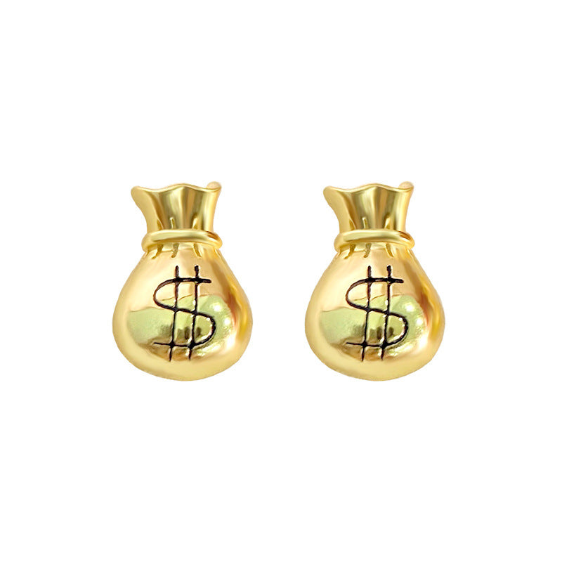 E廠【YC9253E】S999足銀小眾袋子耳環輕奢高級感新春本命年耳環 24.01-4