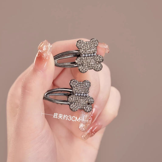 C廠【C88】水鑽小熊髮夾邊夾女精緻小夾子髮卡瀏海側邊碎髮鴨嘴夾高級感頭飾
26.03-3