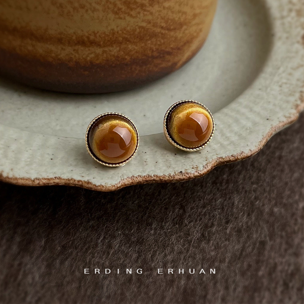 C廠【6979】文藝復古時尚通勤圓形幾何簡約百搭新款銀針耳環氣質耳飾
25.10-5