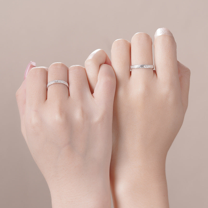 E廠【YC3035R】S999足銀蝶戀蝴蝶肌理情侶對戒溫柔一對戒指
25.10-5