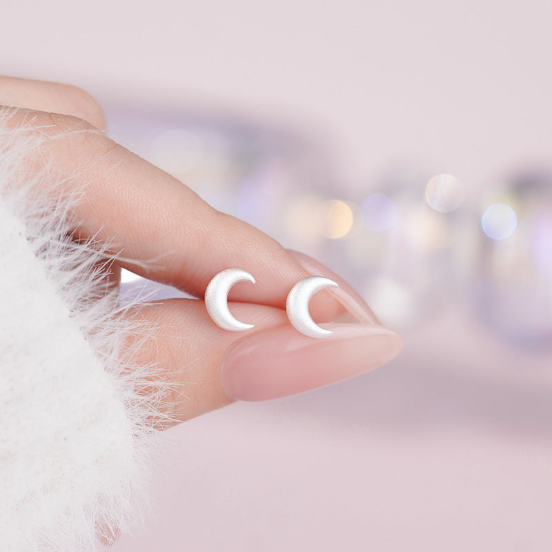 E廠【YC8349E】S999足銀月亮耳環立體質感溫柔韓風小巧時尚甜美精美耳飾
 25.10-4