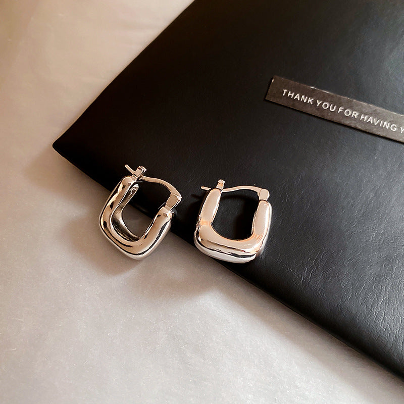 A廠【HE24829】歐美跨國U形簡約耳環女ins小眾設計感耳環輕奢高級感個性耳環 25.01-4