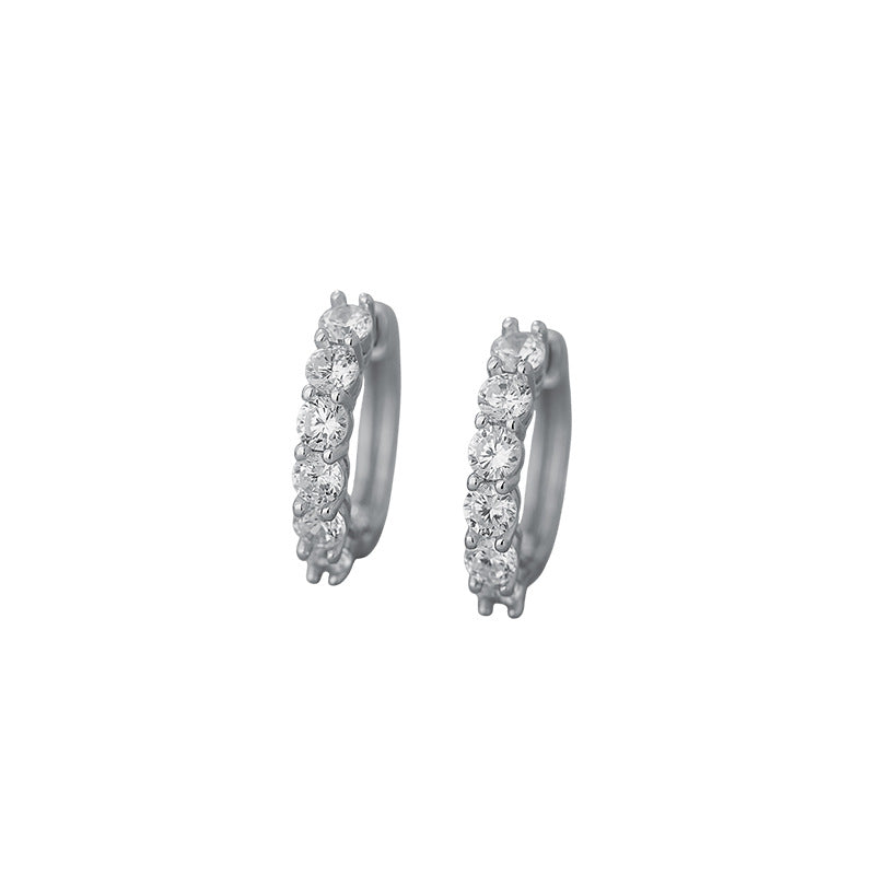 E廠【YC4010E】S925純銀閃耀鋯石耳環女精緻輕奢百搭氣質設計簡約耳環 25.04-1