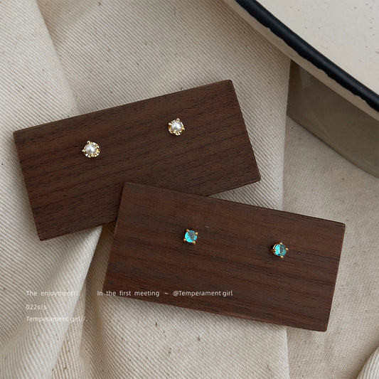 C廠【1000】迷你版!小巧簡約時尚通勤學生款鋯石珍珠小耳環銀針新耳飾
 25.08-5