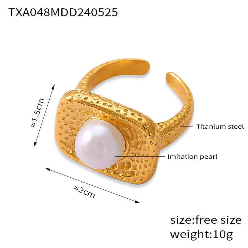 B廠【TXP332】新款不銹鋼藍松石吊墜項鍊耳環戒指套裝歐美精緻飾品不掉色 25.08-1