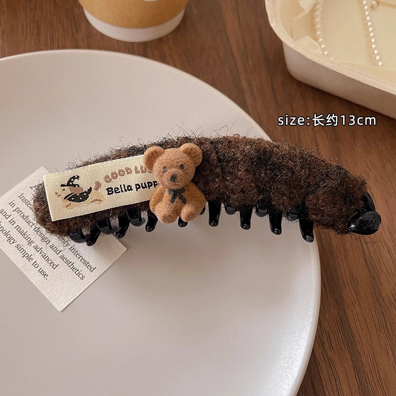 C廠【P56】韓國卡通小熊毛絨香蕉夾髮夾女2025新款可愛後腦勺高馬尾豎夾髮卡
25.12-2「C廠-單筆結帳需滿,NT$500出貨(不含運費)」