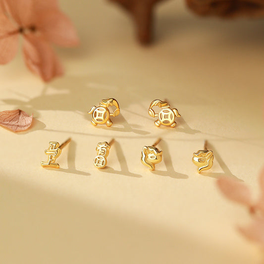 E廠【YC8536E】原創S999足銀萌馬搖財生肖馬輕奢耳環時尚本命年獨特耳飾
 25.10-4