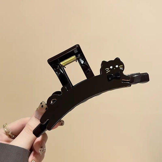 C廠【X59】可愛卡通小貓頭髮抓夾女2026新款高級感鯊魚夾大號髮夾後腦勺髮飾
26.03-4