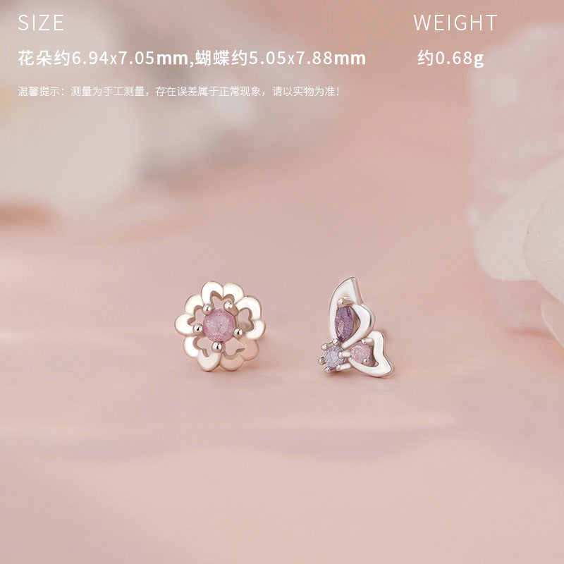 E廠【YC0043N】原創S999足銀花蝶翩躚系列甜美氣質小眾獨特設計首飾套裝 25.05-3