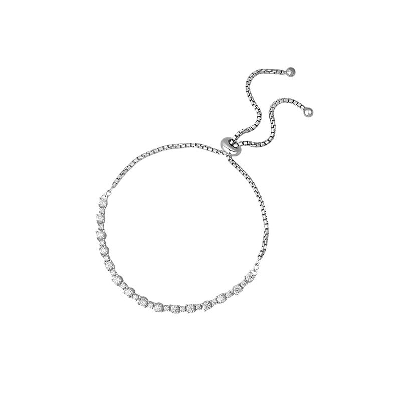 E廠【YC5009SL】S925純銀獨特設計閃耀手鍊女個性化簡約百搭超閃幾何手鍊 25.04-3