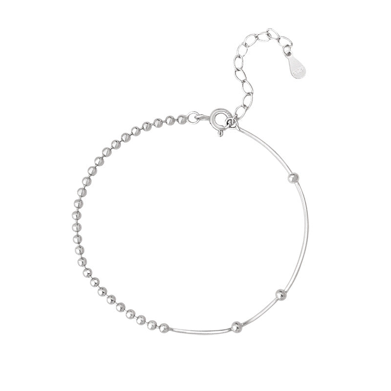 E廠【YC4651SL】S925純銀圓珠手鍊極簡風幾何小眾韓風氣質精緻高級手飾 25.05-5