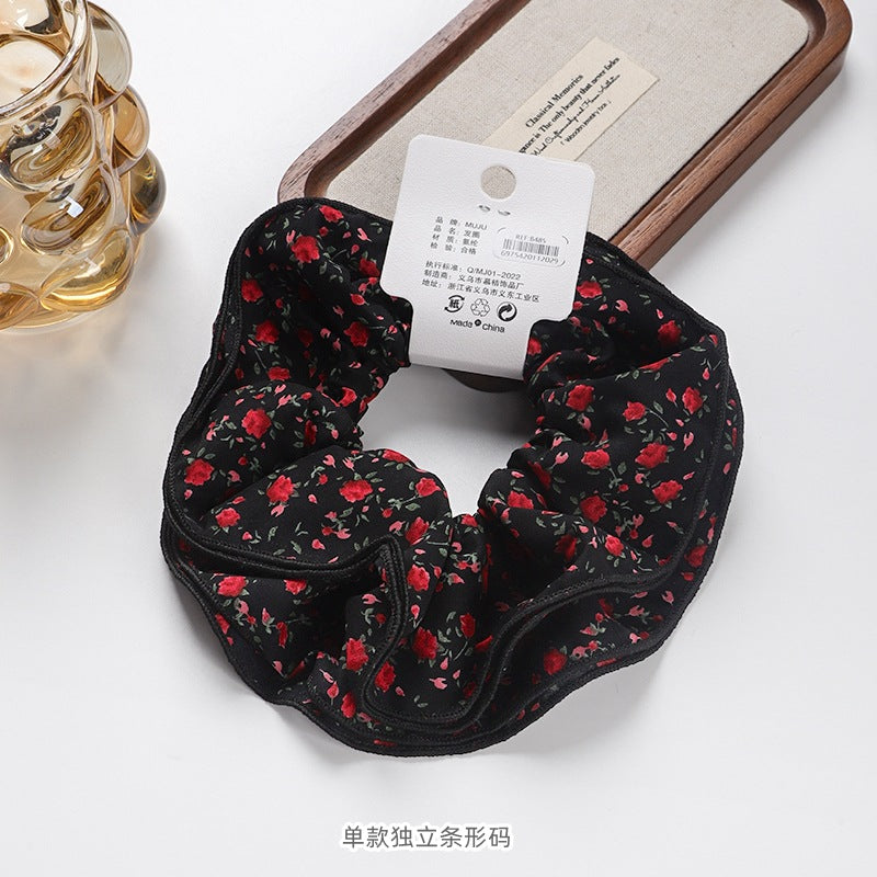 D廠【B485】高級感小蠻腰大腸髮圈卡裝髮飾格子豹紋頭繩法式超大馬尾皮筋髮繩
 25.10-5「D廠-單筆結帳需滿,NT$600出貨(不含運費)」