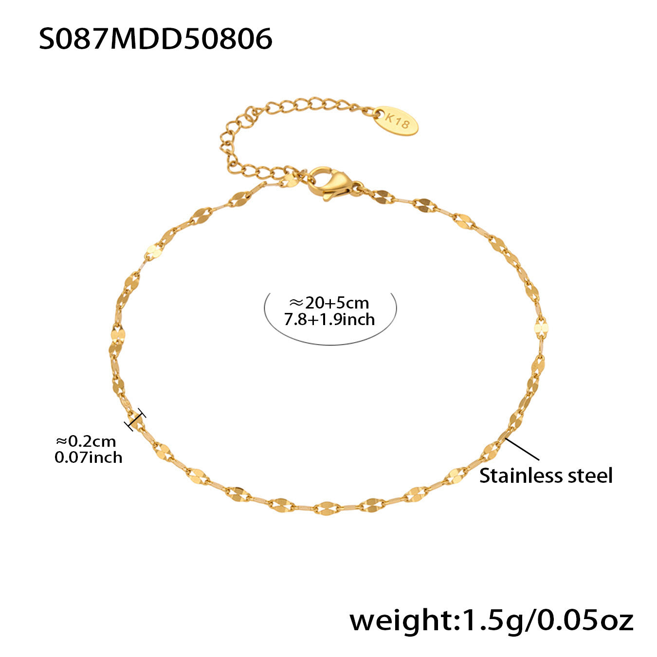 B廠【E209】INS風簡約手鍊不鏽鋼蝴蝶鑲鋯石飾品跨境新款手飾鍍18k真金 25.08-3