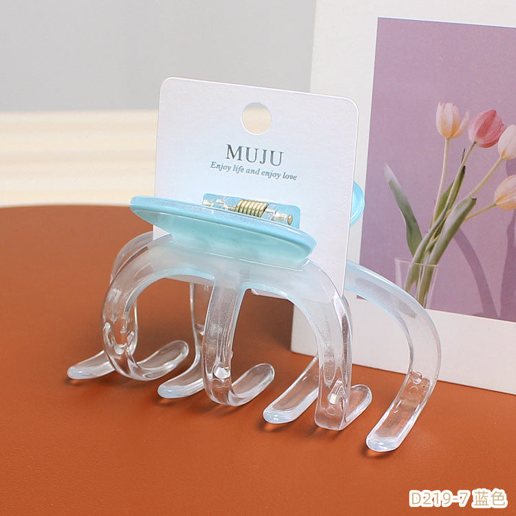 D廠【D219】甜美漸層南瓜抓夾大號髮量多盤髮夾髮卡高級感卡裝後腦勺鯊魚夾 24.05-3「D廠-單筆結帳需滿,NT$600出貨(不含運費)」