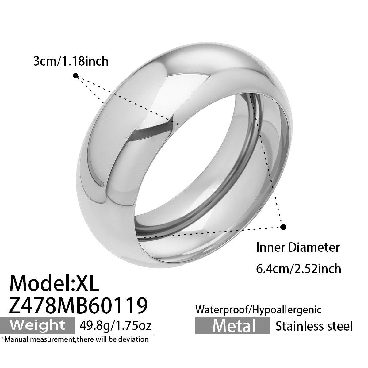 B廠【Z478】歐美簡約輕奢手環精拋光鏡面手鐲不鏽鋼材質鍍18k金時尚百搭飾品
26.01-4