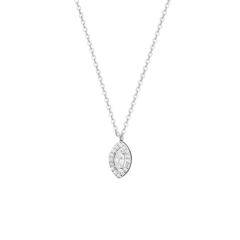 E廠【YC3703N】S925純銀鑲鑽馬眼項鍊女輕奢高級感新款爆款鎖骨鍊頸飾 24.03-5