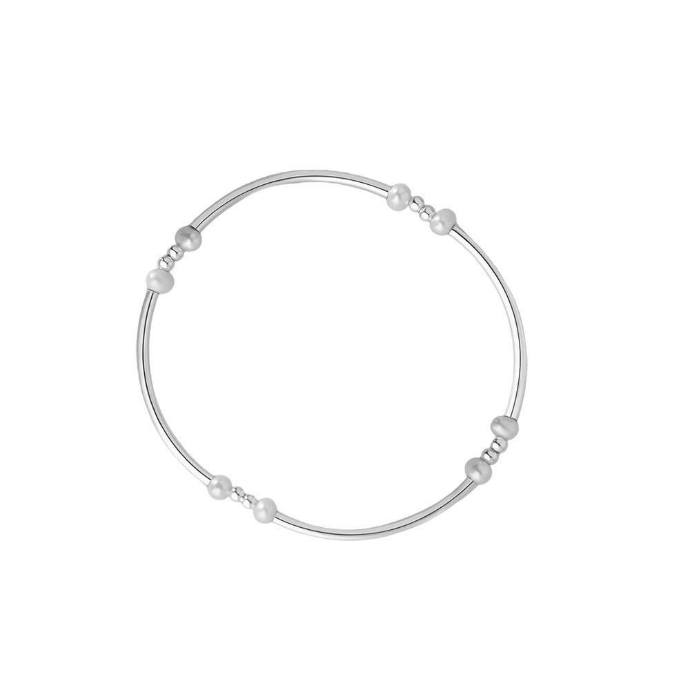 D廠【YC4711SL】足銀S999簡約圓珠珠珍珠手鍊女秋冬新款法式復古優雅溫柔手飾
25.11-4