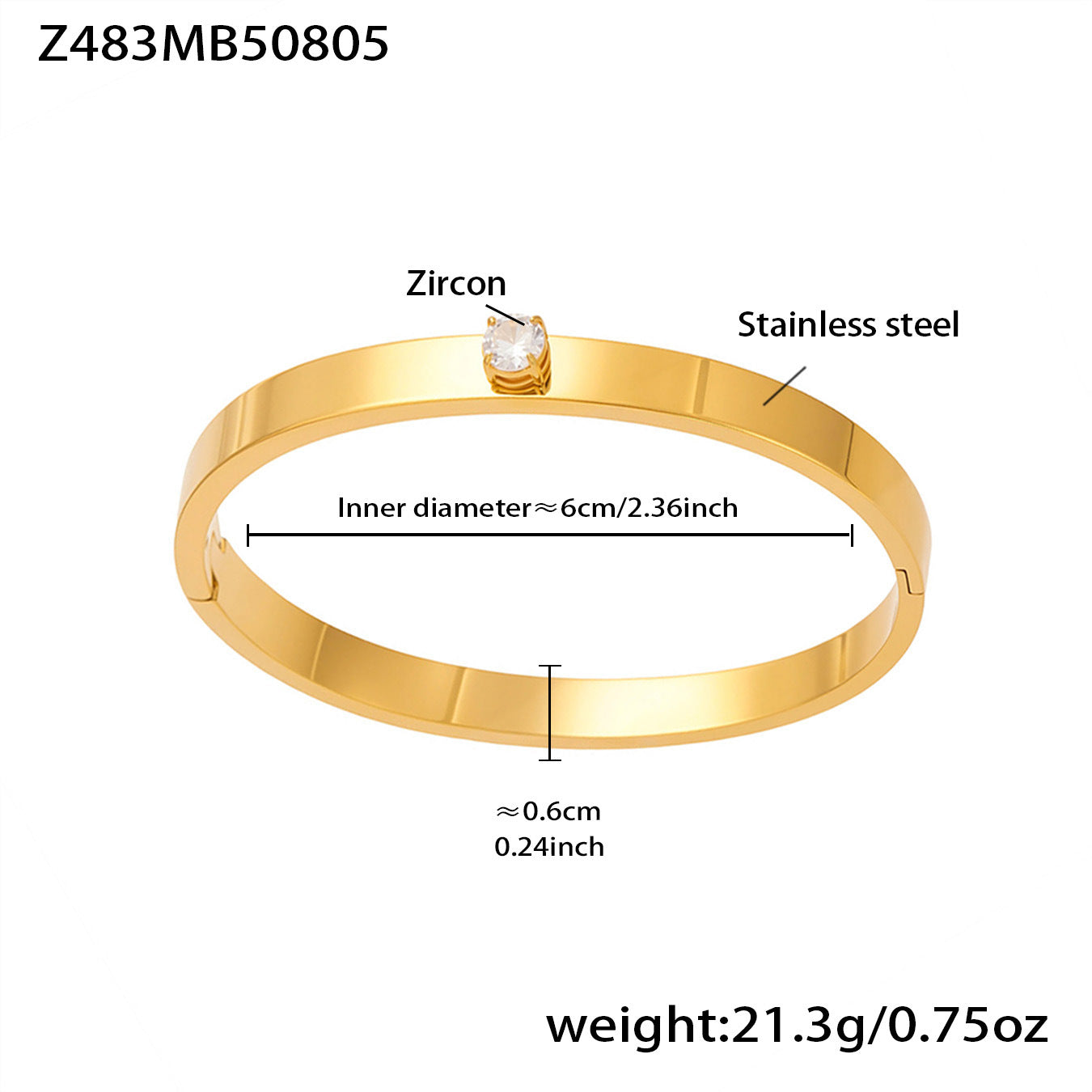 B廠【Z480】歐美新款飾品不鏽鋼竹節滿鋯石卡扣手鐲幾何交叉手鐲不掉色 25.08-3