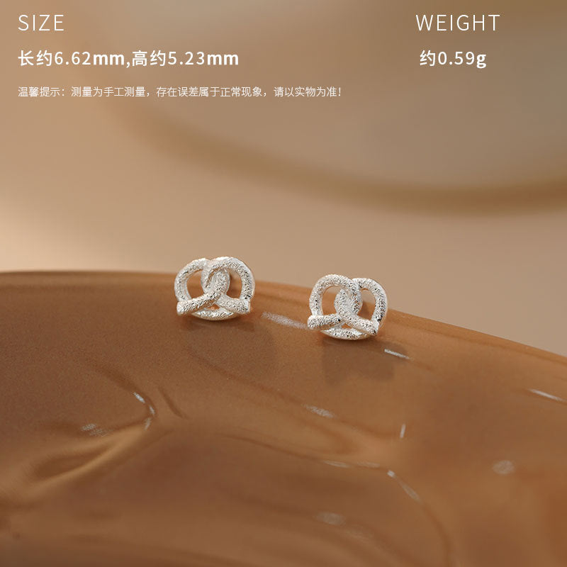 E廠【YC3734E】原創S999足銀甜萌烘焙耳環可愛童趣搞怪清新文藝小眾耳飾 25.03-2