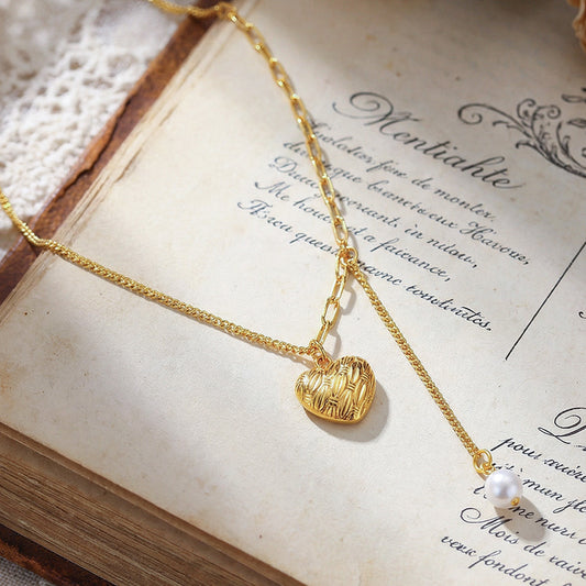 B廠【P050】歐美ins輕奢風幾何愛心吊墜鏈條拼接項鍊長款流蘇貝珠不鏽鋼耳飾
26.02-1