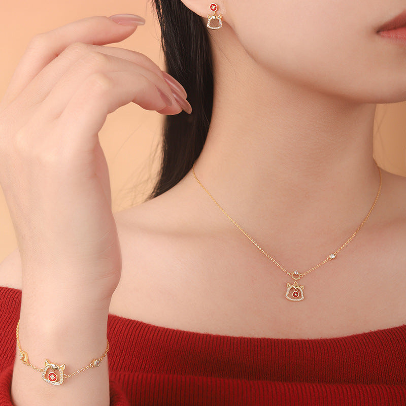 E廠【YC3166N】原創S925純銀搖錢小馬項鍊手鍊耳環生肖本命年個性首飾
25.10-5