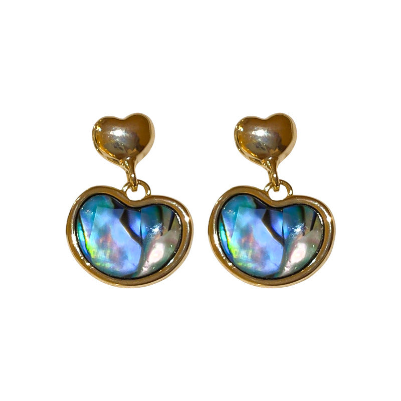 A廠【HE22538】真金電鍍925銀針愛心耳環法式復古高級感耳環小眾輕奢宮廷風耳飾 24.09-4