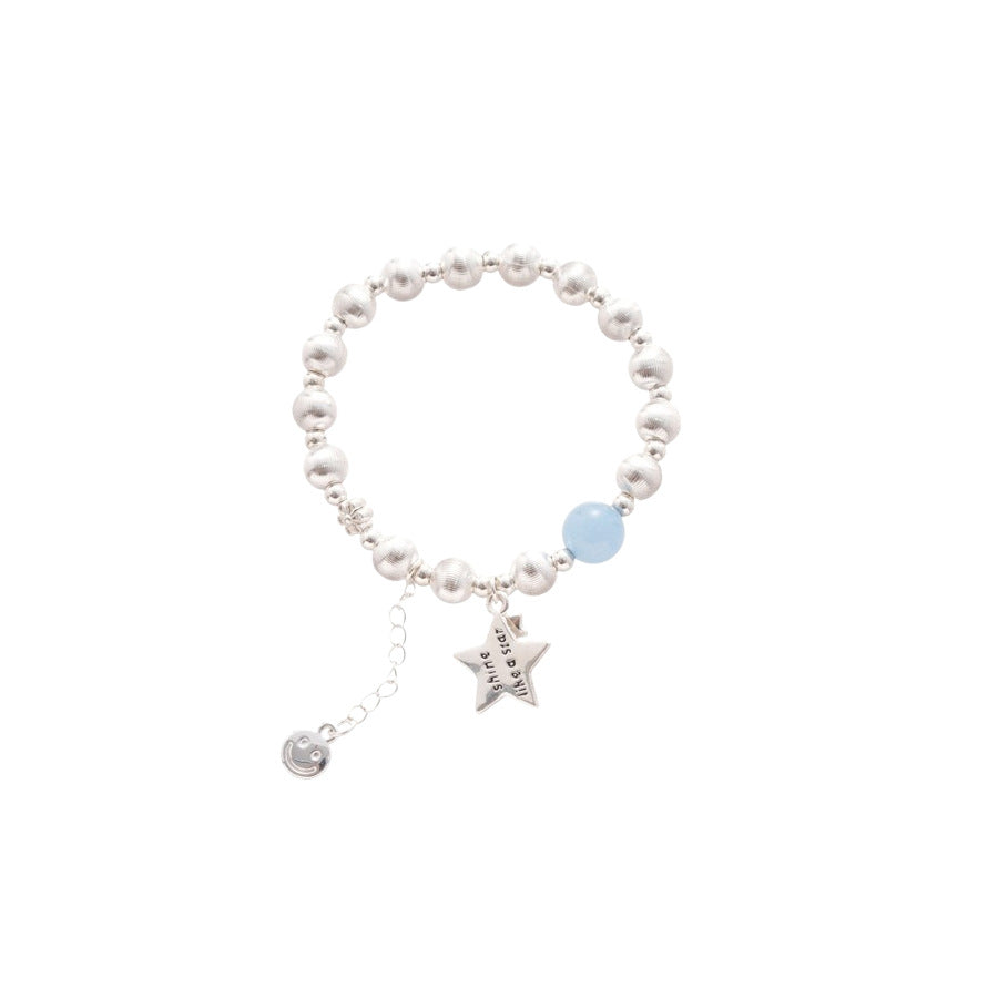 A廠【HB3961】星星花朵拉絲彈性手鍊甜美簡約小清新手環時尚高級感氣質手飾 25.05-4